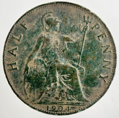 1904 Edward VII Half - Penny Coin | Fine Collectable Grade