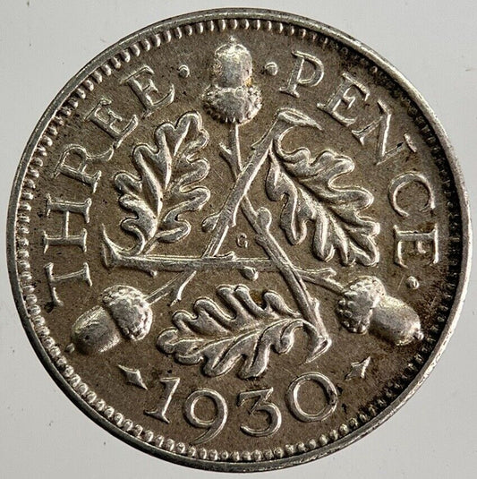 1930 George V Threepence Silver Coin | Very High Grade | a8749