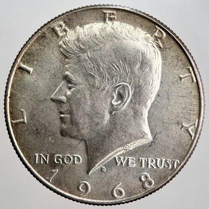 1968 - D US Kennedy Half Dollar Silver Coin | Very High Grade | a2504
