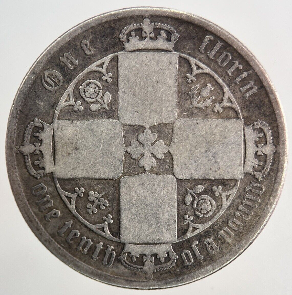 Die - 17 Victoria Gothic Florin Silver Coin | Collectable Grade