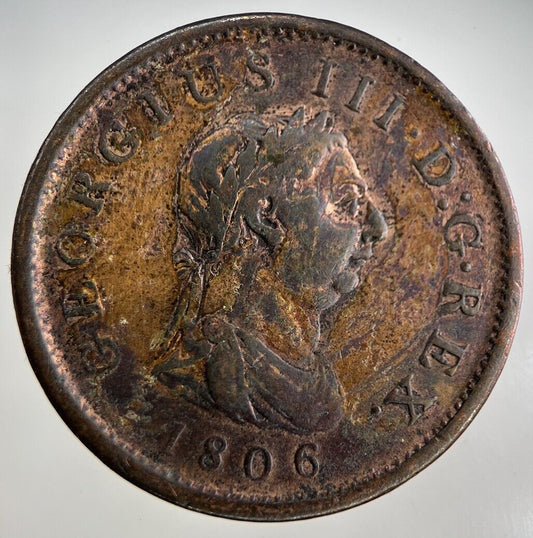 1806 George III 3rd One Penny Coin | Fine Collectable Grade