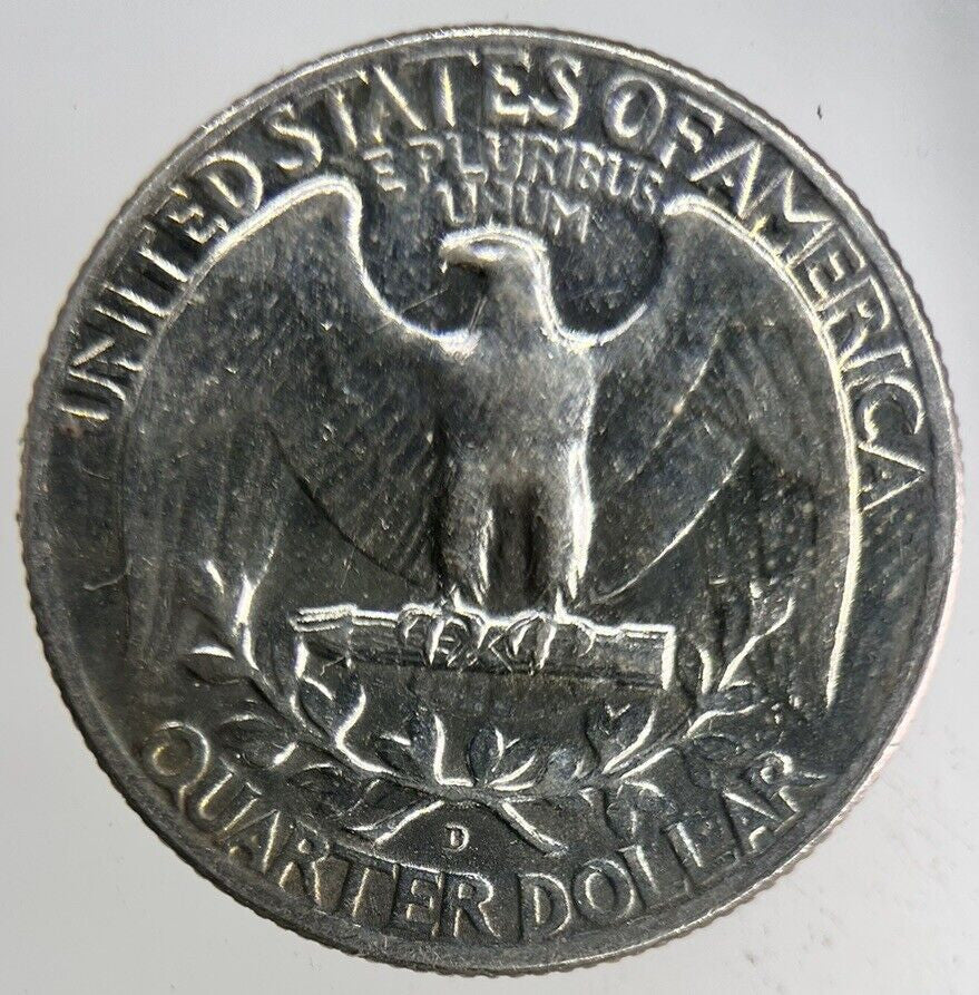 1964 - D US USA Quarter Silver Coin | Fine Collectable Grade