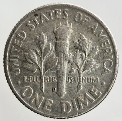 1953 - D US USA Roosevelt One Dime Silver Coin | Collectable Grade
