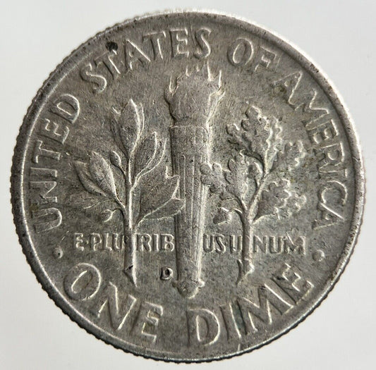 1953 - D US USA Roosevelt One Dime Silver Coin | Collectable Grade