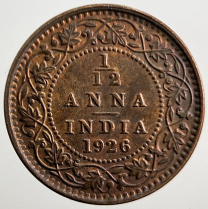 1926 India 1/12 Anna Coin | Very High Grade | a2290