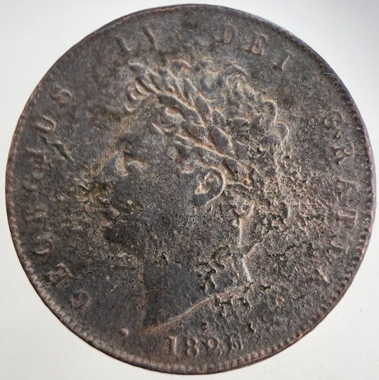 1826 George IV Half-Penny Coin | Fine Collectable Grade | a5740