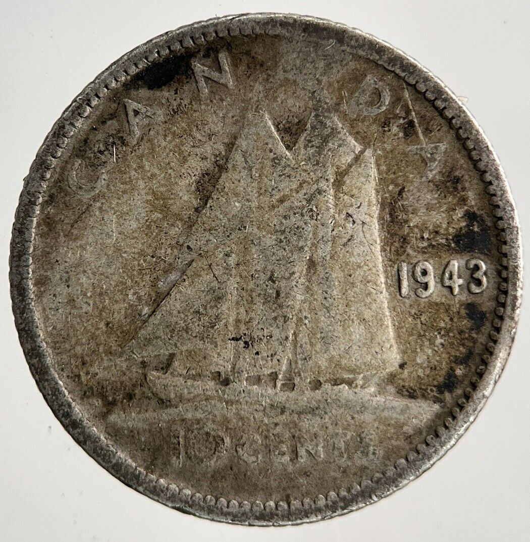 1943 Canada 10 Cents Silver Coin | Collectable Grade