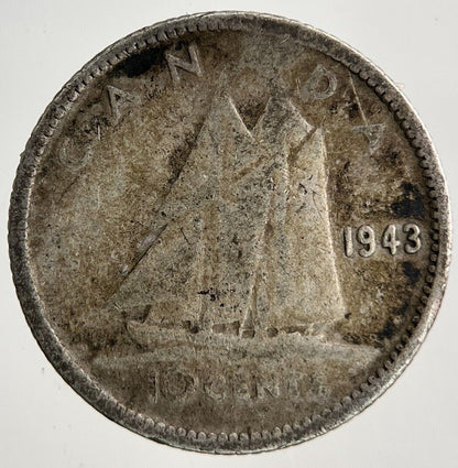 1943 Canada 10 Cents Silver Coin | Collectable Grade