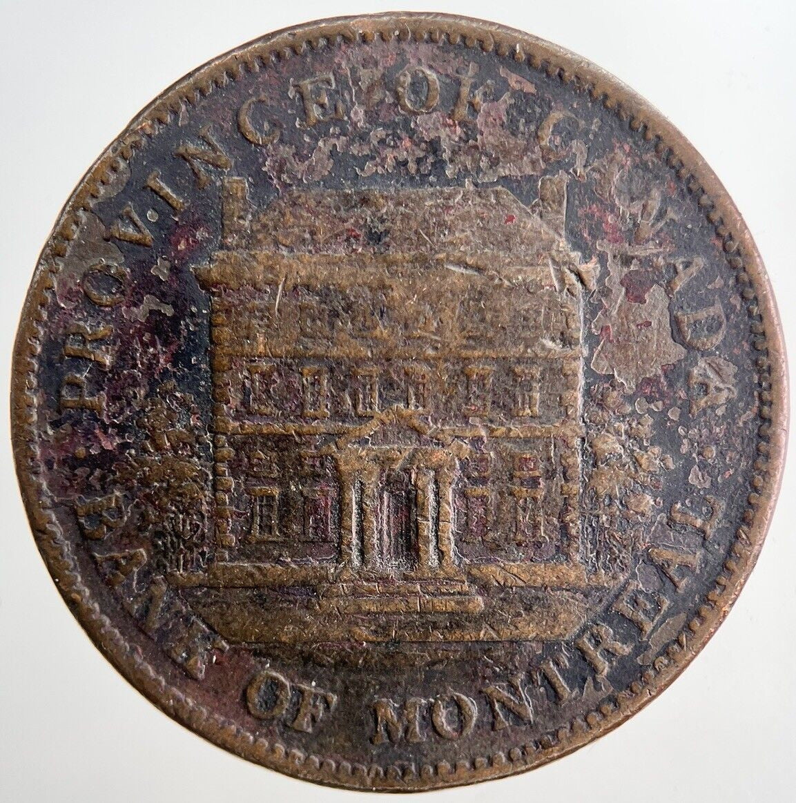 1842 Bank of Montreal Half - Penny Token Coin | Collectable Grade | a6517