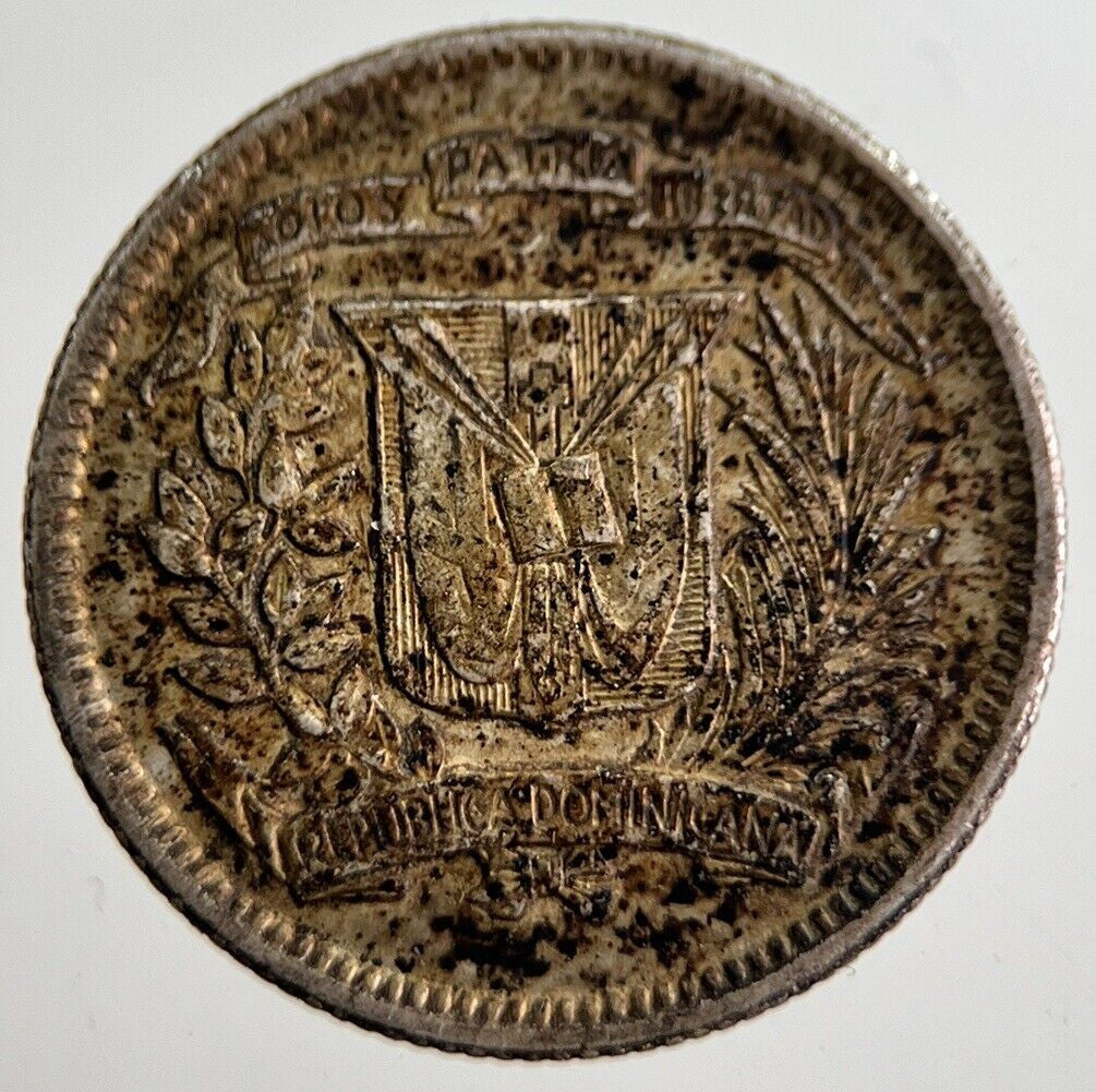 1956 Dominican Republic 10 Centavos Silver Coin | Collectable Grade | a8935