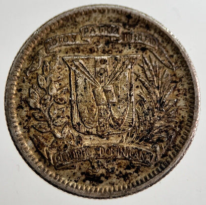 1956 Dominican Republic 10 Centavos Silver Coin | Collectable Grade | a8935