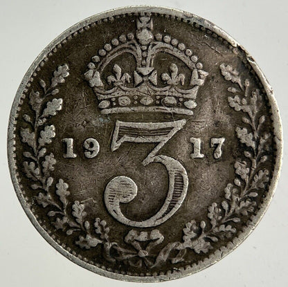 1917 George V Threepence Silver Coin | Collectable Grade