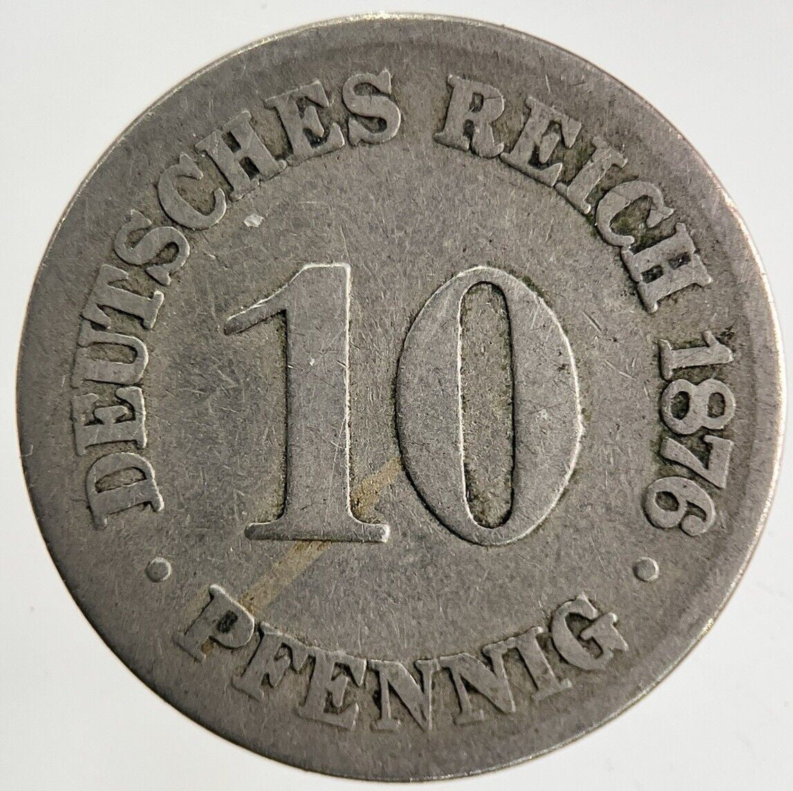 1876 Germany 10 Pfennig Coin | Collectable Grade