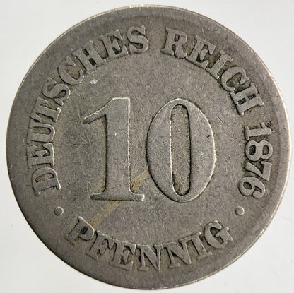 1876 Germany 10 Pfennig Coin | Collectable Grade