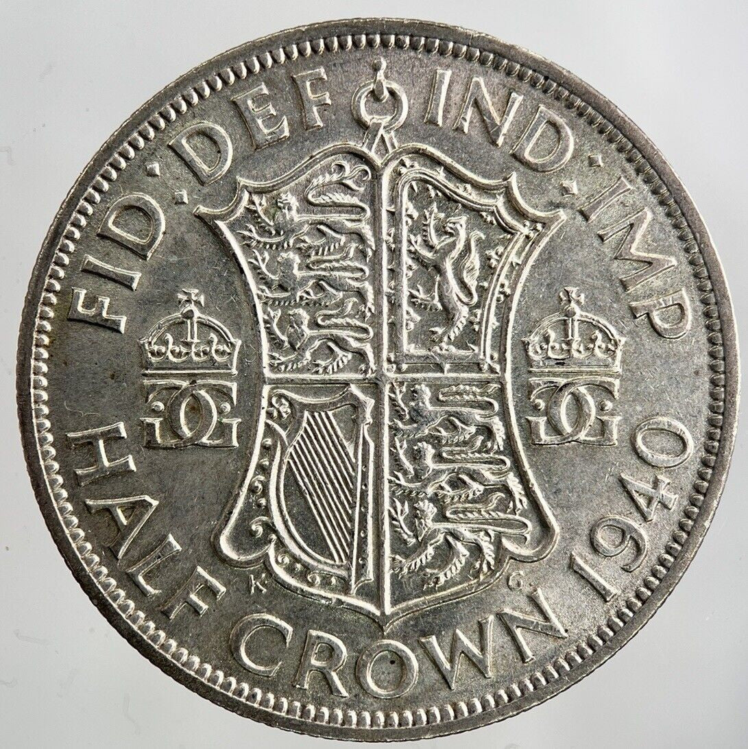 1940 George VI Half - Crown Silver Coin | Fine Collectable Grade