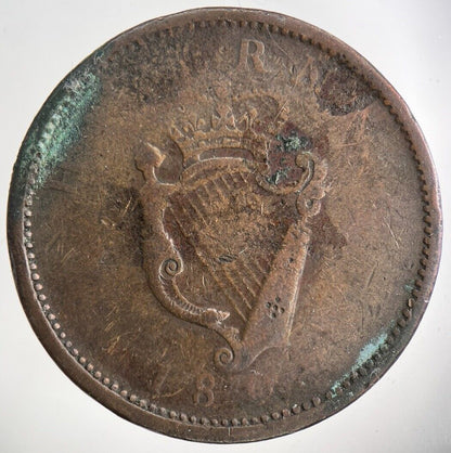 1806 Irish Hibernia One Penny Coin | Collectable Grade