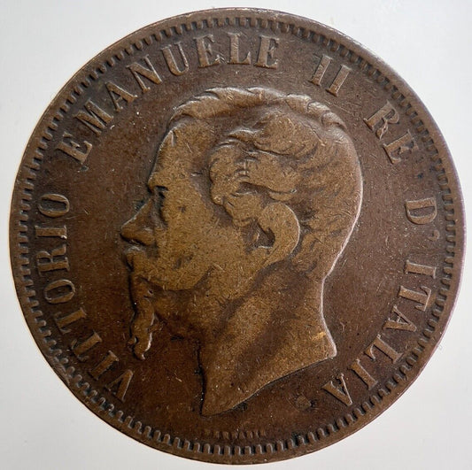 1866 Italy 10 Centesimi Coin | Fine Collectable Grade | a6227