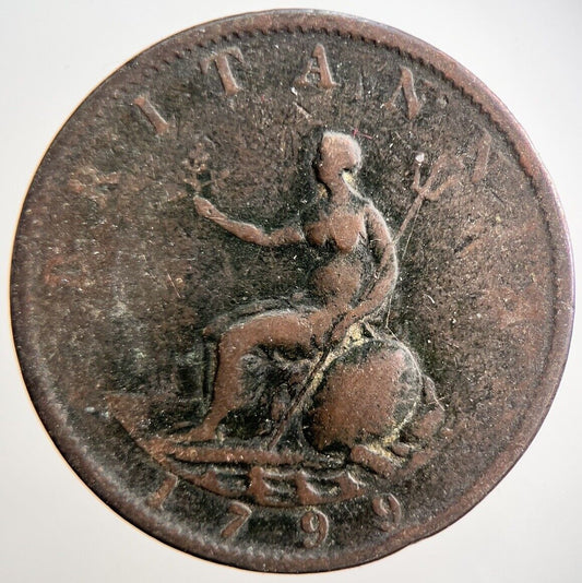 1799 George III Half - Penny Coin | Collectable Grade | a3697