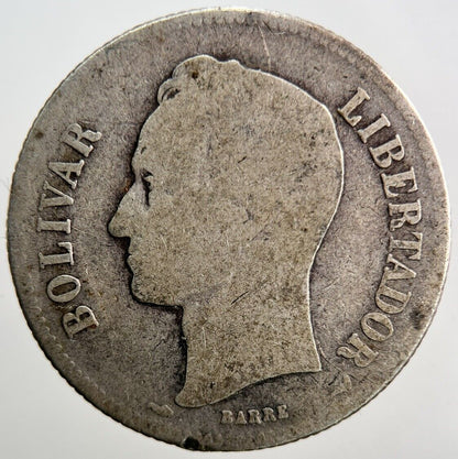 1912 Venezuela 2 Bolivar Silver Coin | Collectable Grade | a3721