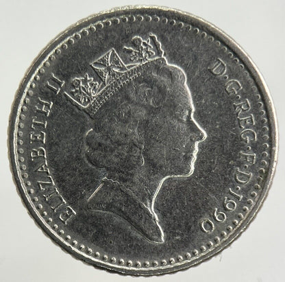 1990 Elizabeth II 2nd 5p Five - Pence Coin | Fine Collectable Grade