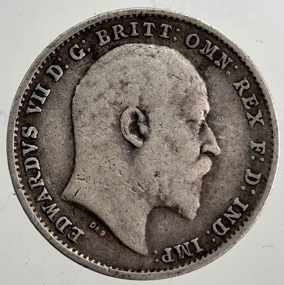 1902 Edward VII Threepence Silver Coin | Collectable Grade | a8713
