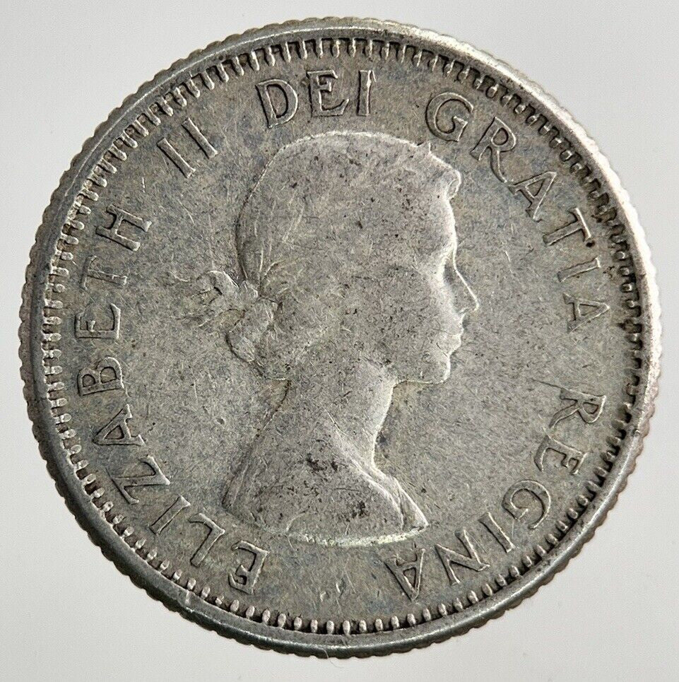 1960 Canada 10 Cents Silver Coin | Fine Collectable Grade
