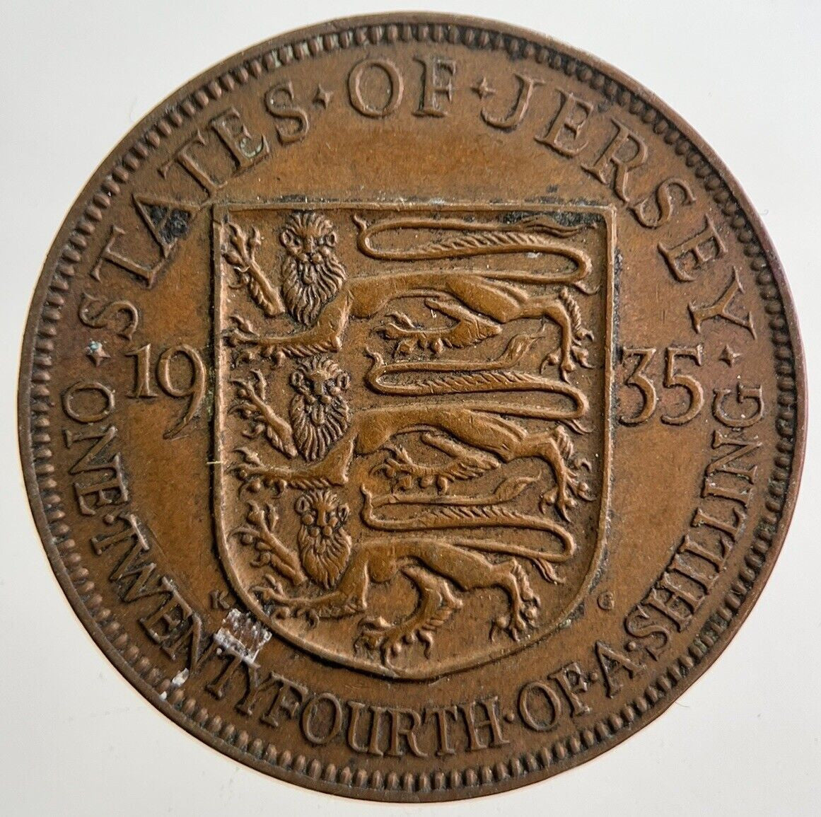 1934 Jersey One Twenty-fourth 1/24th Shilling Coin | Very High Grade | a4923