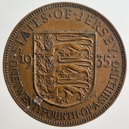 1934 Jersey One Twenty-fourth 1/24th Shilling Coin | Very High Grade | a4923