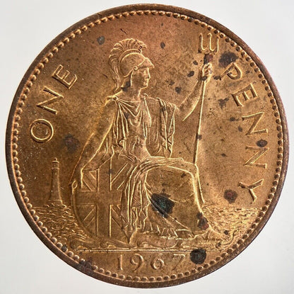 1967 Elizabeth II 2nd One Penny Coin | Very Fine Grade