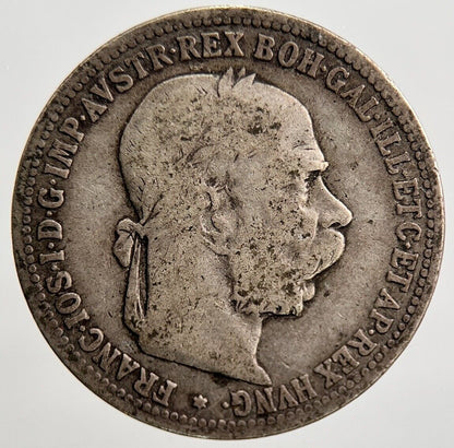 1893 Austria-Hungary 1 One Korona Silver Coin | Collectable Grade | a2100