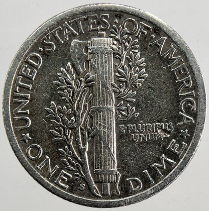 1940 - S US USA Mercury Dime Silver Coin | Fine Collectable Grade | a280