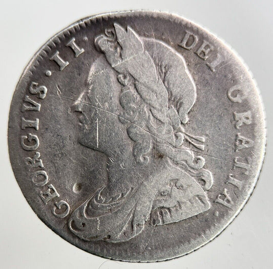1728 George II 2nd Sixpence Silver Coin | Fine Collectable Grade