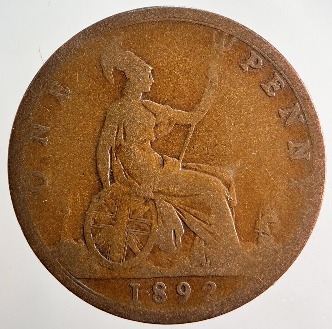 1892 Victoria One Penny Coin | Collectable Grade
