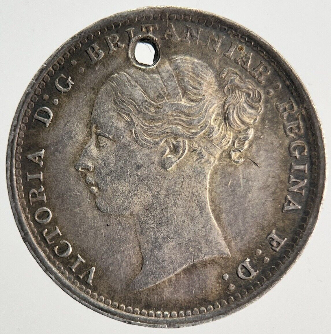 1884 Victoria Threepence | British Silver Coin | Very High Grade | a935