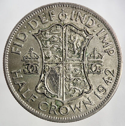 1942 George VI Half - Crown Silver Coin | Fine Collectable Grade