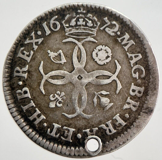 1672 Charles II 2nd Maundy Four - Pence Silver Coin | Collectable Grade | a7077