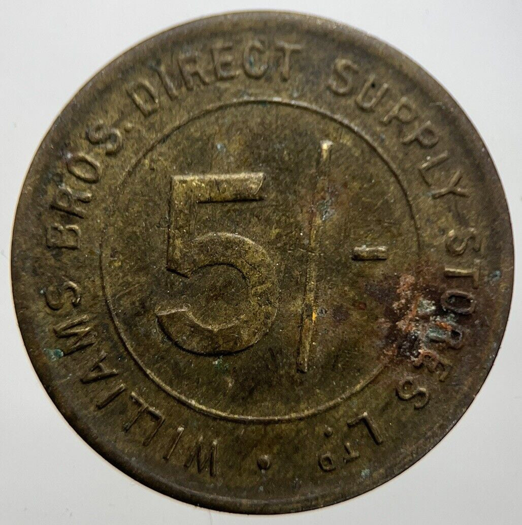 William’s Bros Direct Supply Stores 5/ - Token Coin | Collectable Grade | a7325