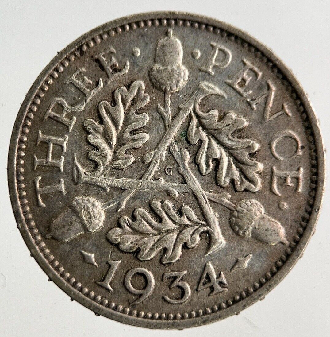 1934 George V Threepence Silver Coin | Fine Collectable Grade