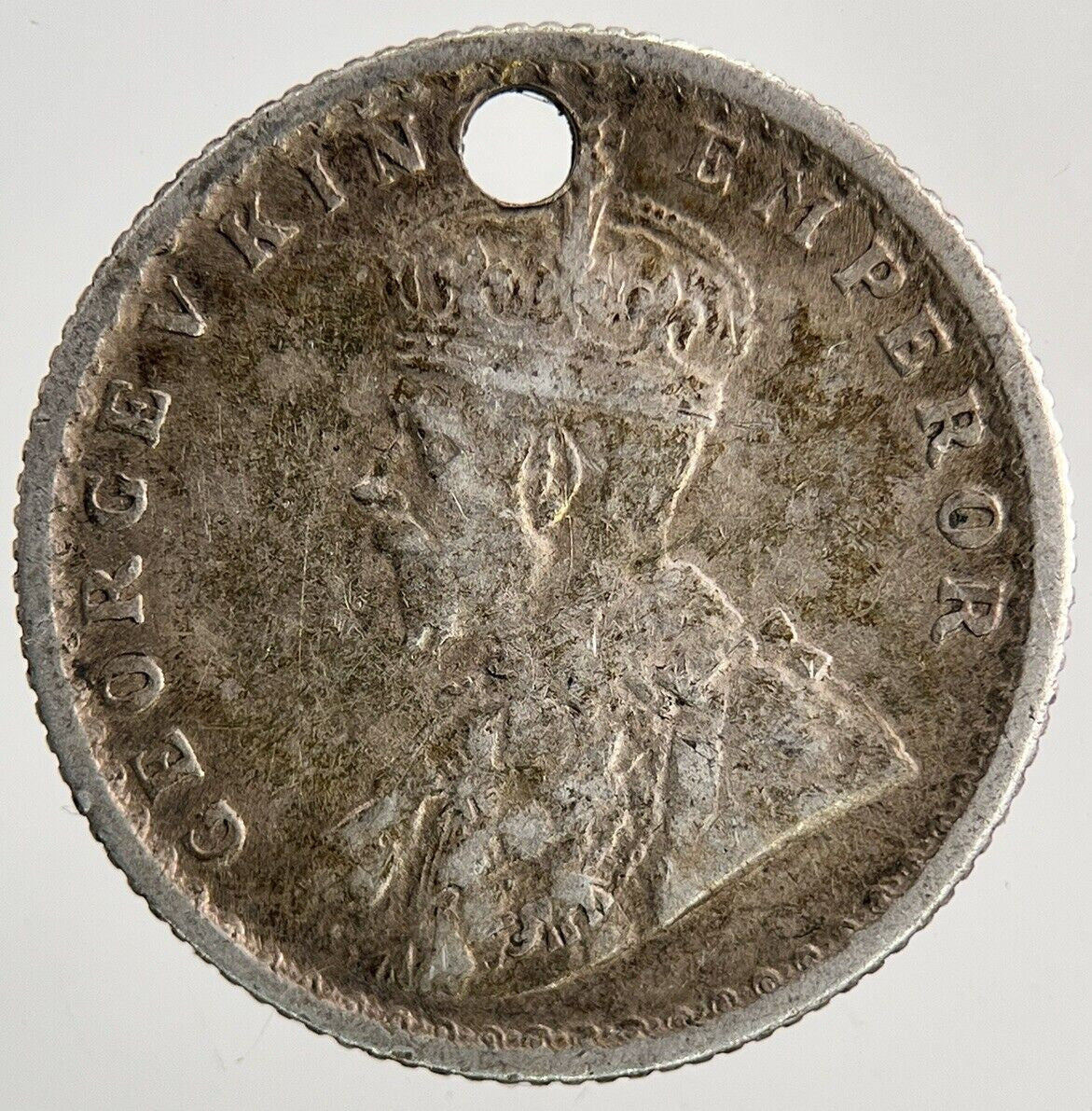 1917 India 1/4 Quarter Rupee Silver Coin | Fine Collectable Grade | a6488