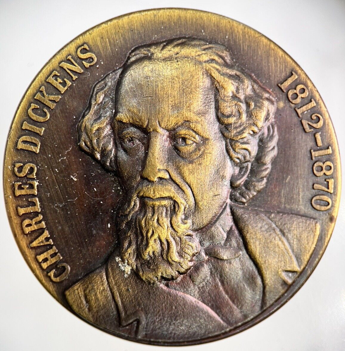 1812 - 1870 Charles Dickens Commemorative Token Coin | Fine Collectable Grade
