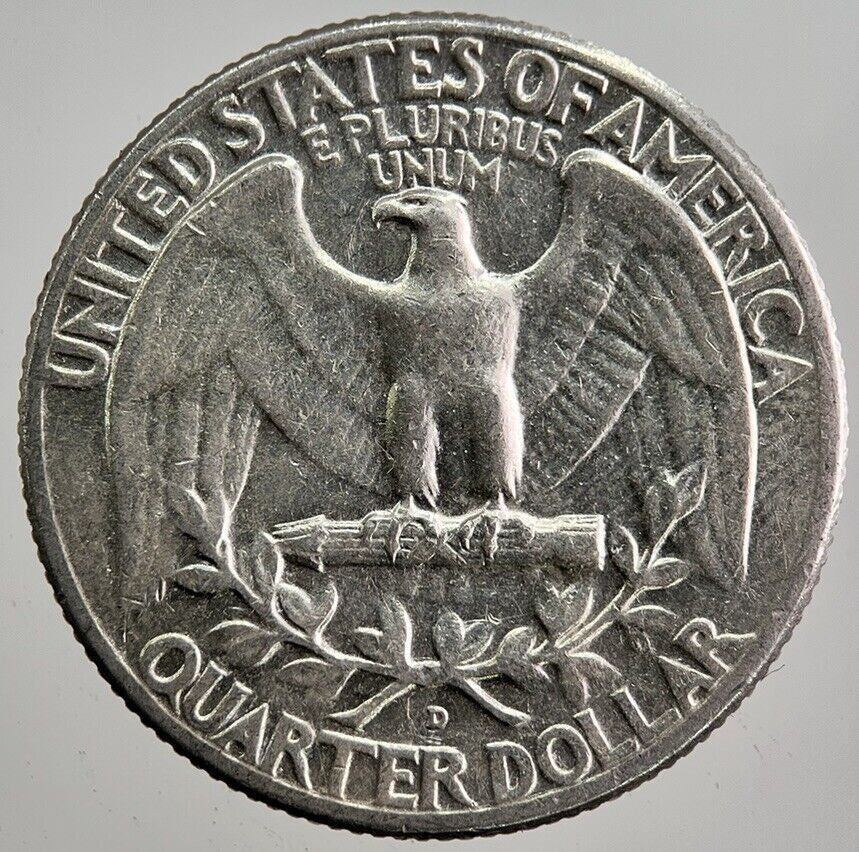 1960 - D US USA Quarter Dollar Silver Coin | Fine Collectable Grade | a7941