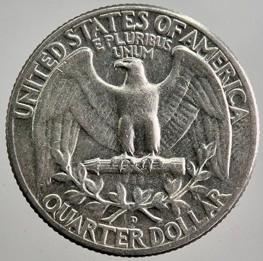 1960 - D US USA Quarter Dollar Silver Coin | Fine Collectable Grade | a7941
