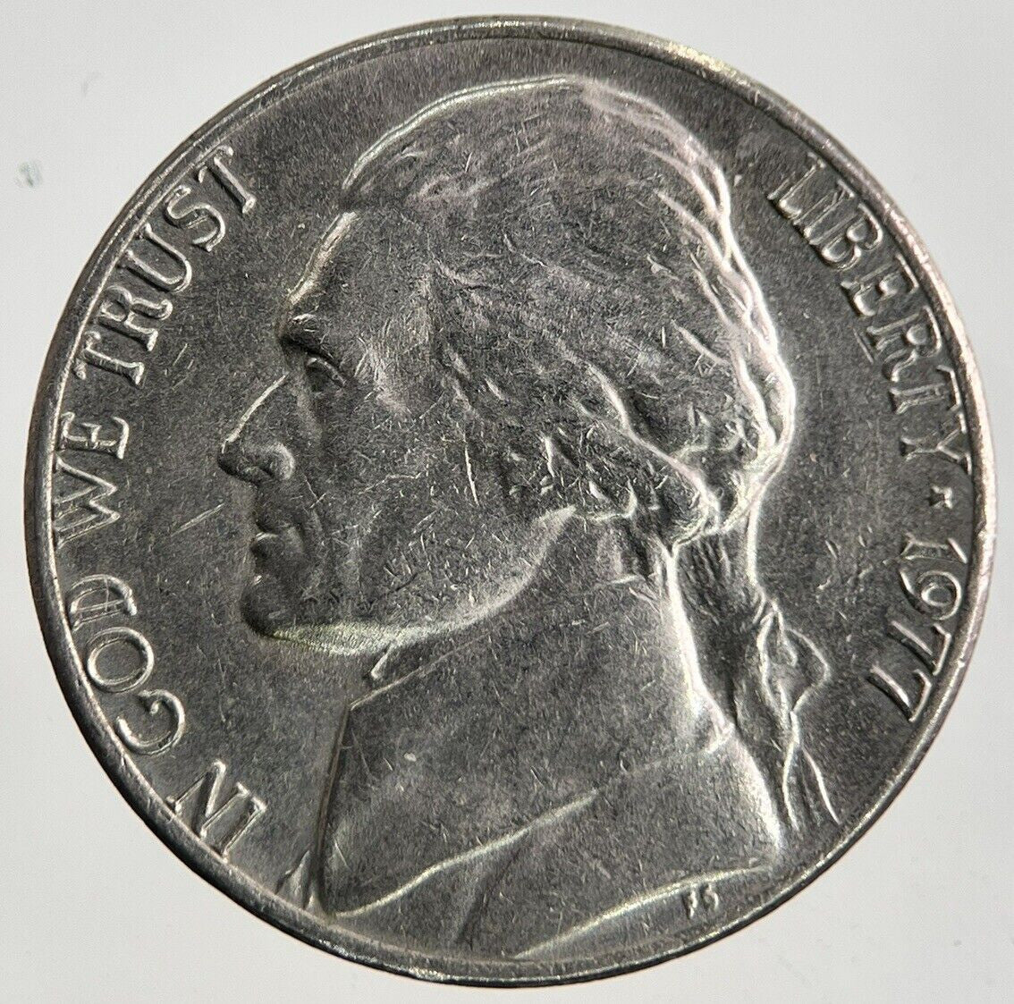 1977 US USA Jefferson Nickel 5 Cents Coin | Fine Collectable Grade