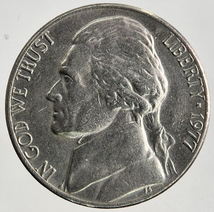 1977 US USA Jefferson Nickel 5 Cents Coin | Fine Collectable Grade
