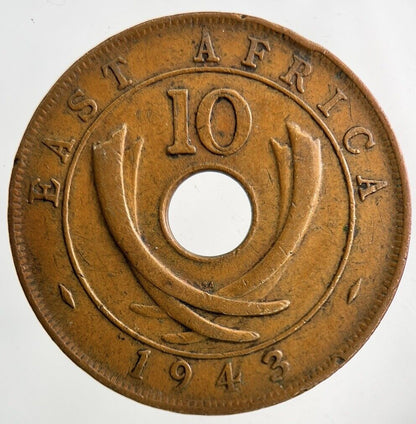 1943 East Africa 10 Cents Coin | Fine Collectable Grade