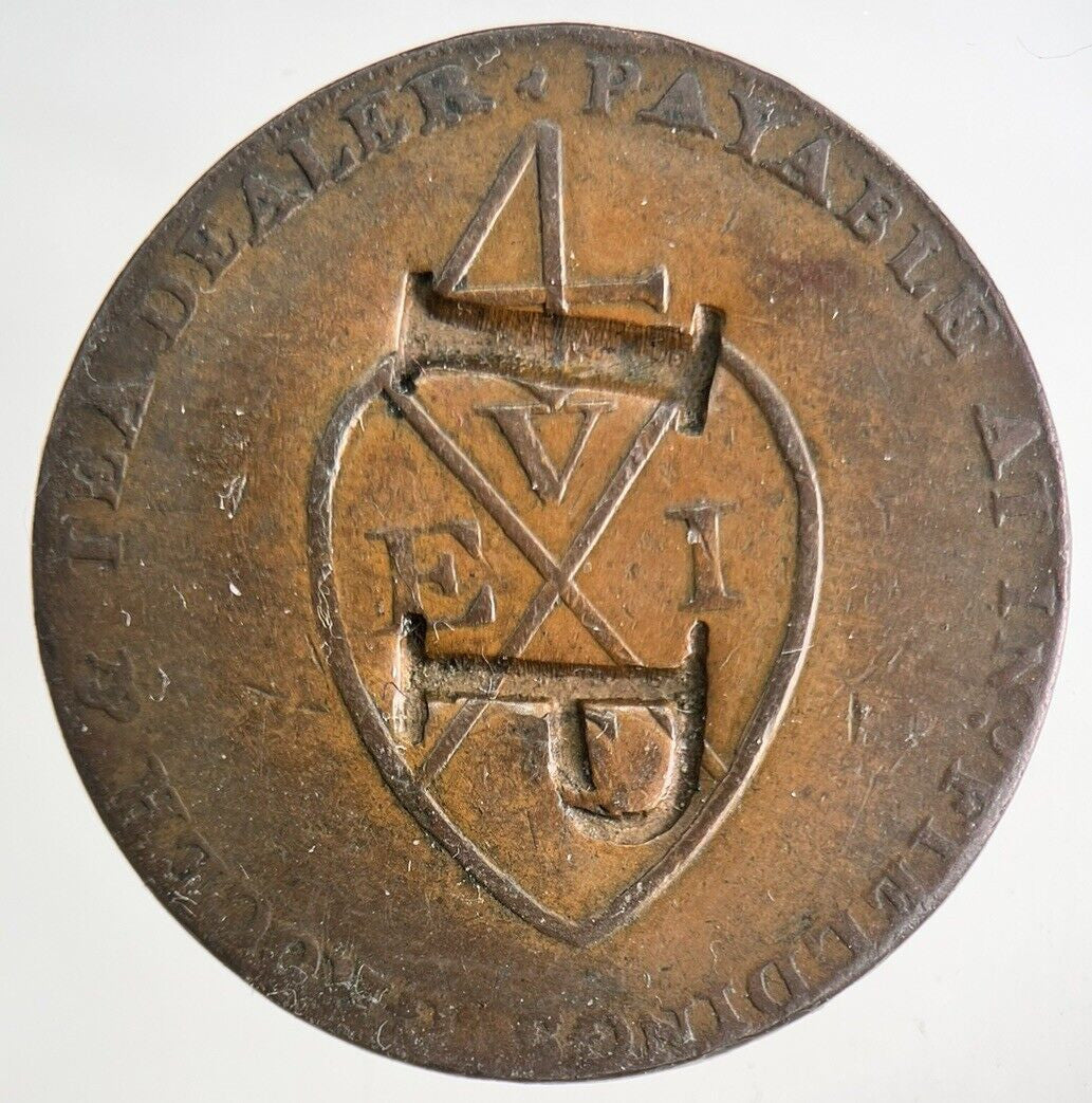1793 Stamped Manchester Half - Penny Coin | Collectable Grade
