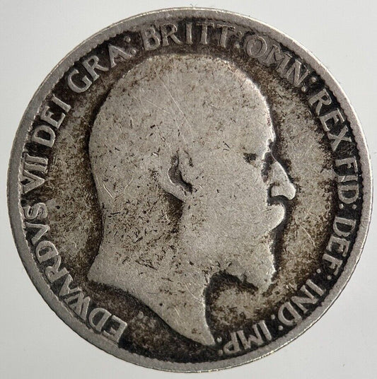 1906 Edward VII Sixpence Silver Coin | Collectable Grade | a5587