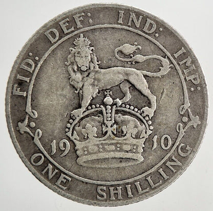 1910 Edward VII Shilling Silver Coin | Fine Collectable Grade | a9383
