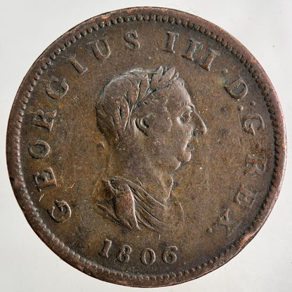 1806 George III 3rd Half - Penny Coin | Very High Grade