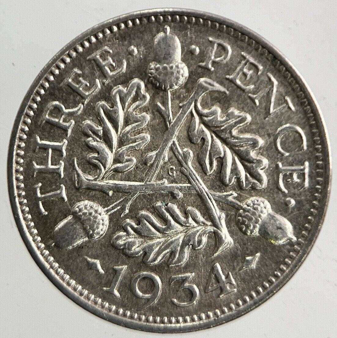 1934 George V Threepence Silver Coin | Very High Grade